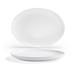 Front of the House BPT038WHP20 17" x 13" Oval Harmony Platter - Porcelain, White