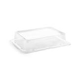 Front of the House DCV062CLT28 Rectangular Servewise Disposable Plate Cover - 6 1/4" x 8 1/4", Plastic, Clear