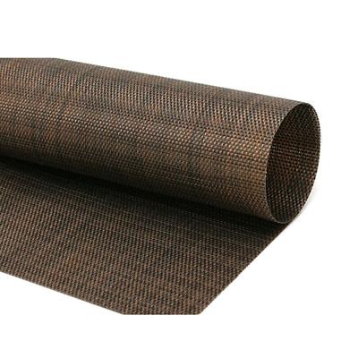 Front of the House RTL003COV83 Rectangular Metroweave Woven Vinyl Placemat - 24" x 16 1/4", Copper, Brown