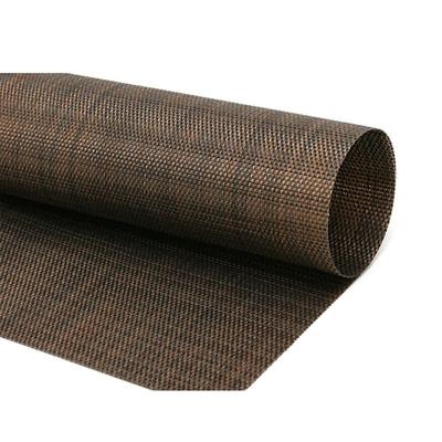 Front of the House RTL008COV83 Rectangular Metroweave Woven Vinyl Placemat - 18 1/4" x 12", Mesh Copper, Brown