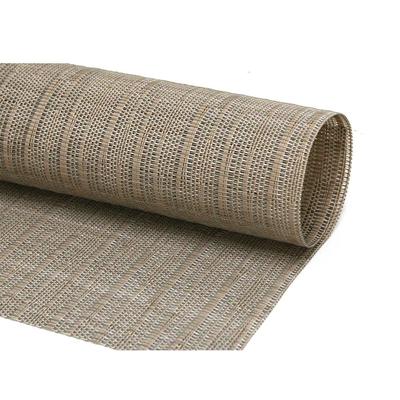 Front of the House RTL013TAV83 Rectangular Metroweave Woven Vinyl Placemat - 17 1/2" x 11 3/4", Tan, Multi-Colored