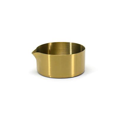 Front of the House TCR014GOS23 5 oz Soho Pourer - Stainless Steel, Matte Brass, Gold