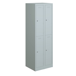 Bisley Primary Lockers, 4 Abteile, je 1 Fach, Farbe lichtgrau Image