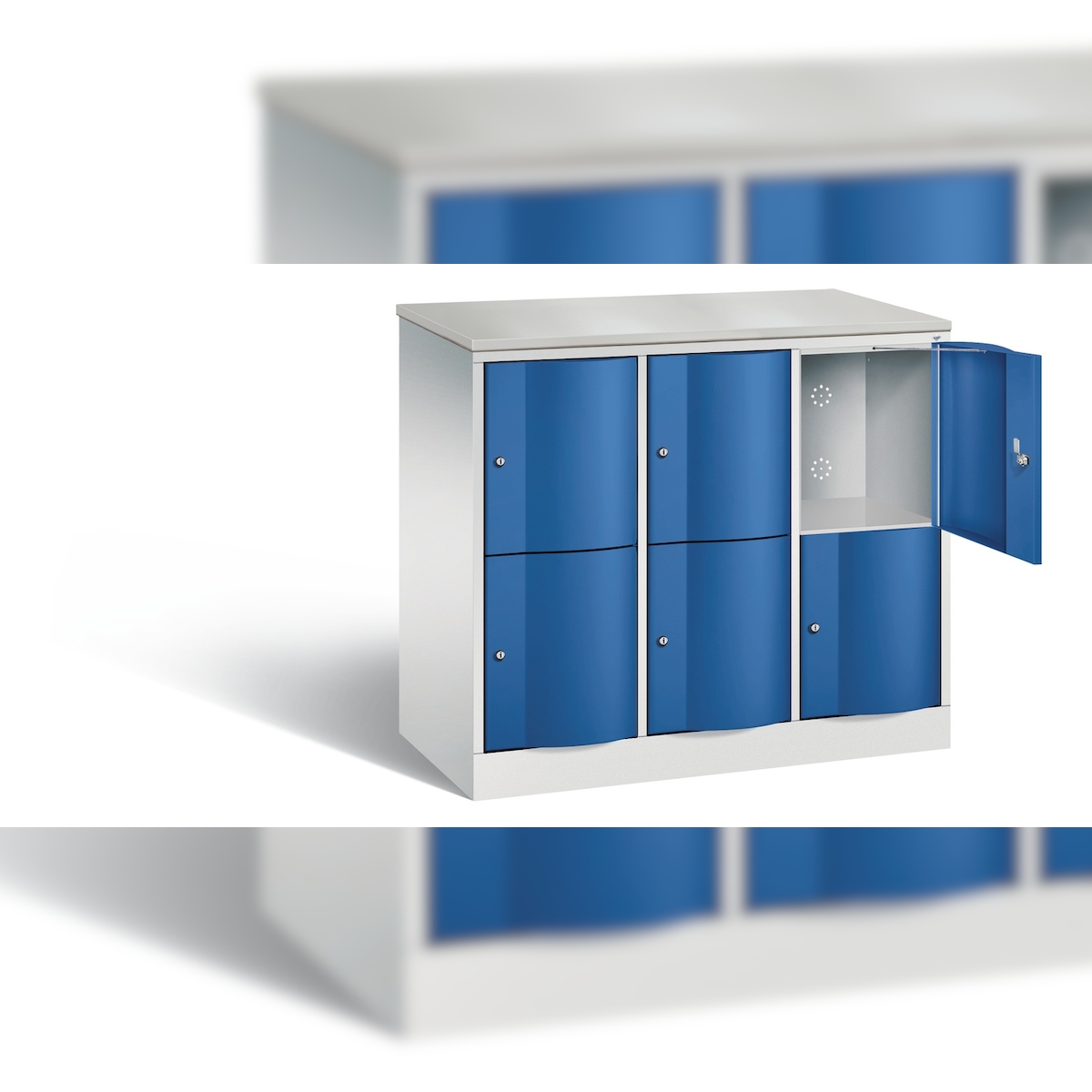 C+P Schließfachschrank Resisto, H1077xB1148xT540mm Image