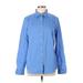 Lands' End Long Sleeve Blouse: Blue Tops - Women's Size Large