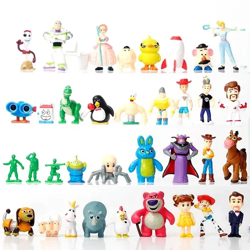 Disney Toy Story 4 Woody Buzz Light year 3-5cm 36pcs q Version Action figuren Mini Puppen
