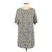 H&M Casual Dress - Shift: Ivory Print Dresses - Women's Size 10