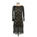 Diane von Furstenberg Cocktail Dress - Party: Green Print Dresses - Women's Size 4