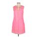 Vineyard Vines Casual Dress - Mini Crew Neck Sleeveless: Pink Print Dresses - Women's Size 0