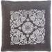 Dinesh Classic Medallion CharcoalDown or Poly Filled Throw Pillow 20-inch