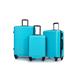 3 Piece Luggage Sets ABS Lightweight Suitcase with Two Hooks, Spinner Wheels, TSA Lock, (20/24/28)