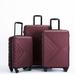 3 Piece Luggage Sets ABS Lightweight Suitcase with Two Hooks, Spinner Wheels, TSA Lock, (20/24/28)