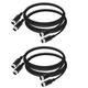 4-Pack 5-Pin DIN MIDI Cable 3-Feet Male to Male 5-Pin MIDI Cable for MIDI Keyboard Keyboard Synth Rack Synth Rack Synth