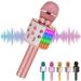Wireless Bluetooth Karaoke Microphone for Kids Singing Microphone with LED Lights Karaoke Machine Portable Mic Speaker Player Recorder Birthday Party Toys