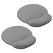 Uxcell Mouse Pad with Wrist Rest Ergonomic Mouse Pad Comfortable Memory Foam Non-Slip Rubber Base Gray 2 Pack