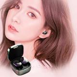 Rdeuod Bluetooth Headphones New Bluetooth 5.3 True Wireless Bluetooth Headset Dual Ear In Ear Mini Universal Headset Hifi Stereo Sound Quality-S Bluetooth Headset Black 14*8*4cm