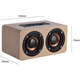 Wooden Combination Speaker Wireless Bluetooth 5.0 Speaker Stereo Loudspeakers with 2 Horn Portable Mini Multimedia Music Speakers with Superior Sound Quality(Yellow Wood)