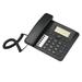 Suzicca Black Corded Phone Desk Landline Phone Telephone DTMF/FSK Dual System Support Hands-Free/Redial/Flash/Speed Dial/Ring Control Built-in IC Chip Sound Real-time Date for Elderly Seniors Home