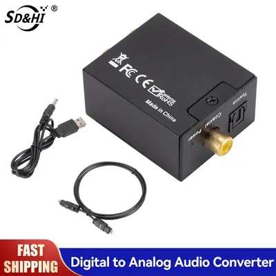 Amplificateur décodeur audio numérique vers analogique convertisseur Spdif portable fibre optique