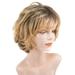 Women Natural Short Curly Wig Realistic Fiber Wig Cover Fashion Hairdressing Tools (Yellow)