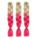 JIASEN 1PC New Fashion Womens Gradient Long Braid Wavy Party Wigs Q