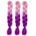 JIASEN 1PC New Fashion Womens Gradient Long Braid Wavy Party Wigs T