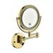 Extending Wall Mirror 3X Modern LED Magnifying Makeup Mirror for Wall with Extendable Arm Two-Sided 360Â° Swivel HD Bathroom Mirror for Shower Shaving Makeup Gold