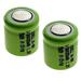 2x 1/3AA 1.2V Flat top Rechargeable Battery for Shavers Custom Radios