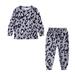 QIPOPIQ Girls Clothes Clearance Newborn Child Clothes Autumn Winter Girls Leopard Print Top Pants Outfit Suit Infant Clothing Set