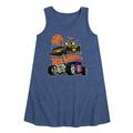 Hot Wheels - Halloween - Classic Spooky Cars - Toddler & Youth Girls A-line Dress