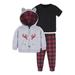 Gerber Baby and Toddler Boy Hoodie Tee and Active Pant 3-Piece Sizes 0/3 Months-5T