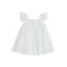 Bagilaanoe Toddler Baby Girl Tulle Dress 3D Flower/Butterfly Fly Sleeve A-line Princess Dresses 6M 12M 2T 3T 4T 5T Kid Summer Swing Sundress