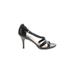 Cole Haan Heels: Slip-on Stiletto Cocktail Black Print Shoes - Women's Size 7 1/2 - Open Toe