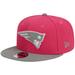 Men's New Era Pink/Gray England Patriots 2-Tone Color Pack 9FIFTY Snapback Hat