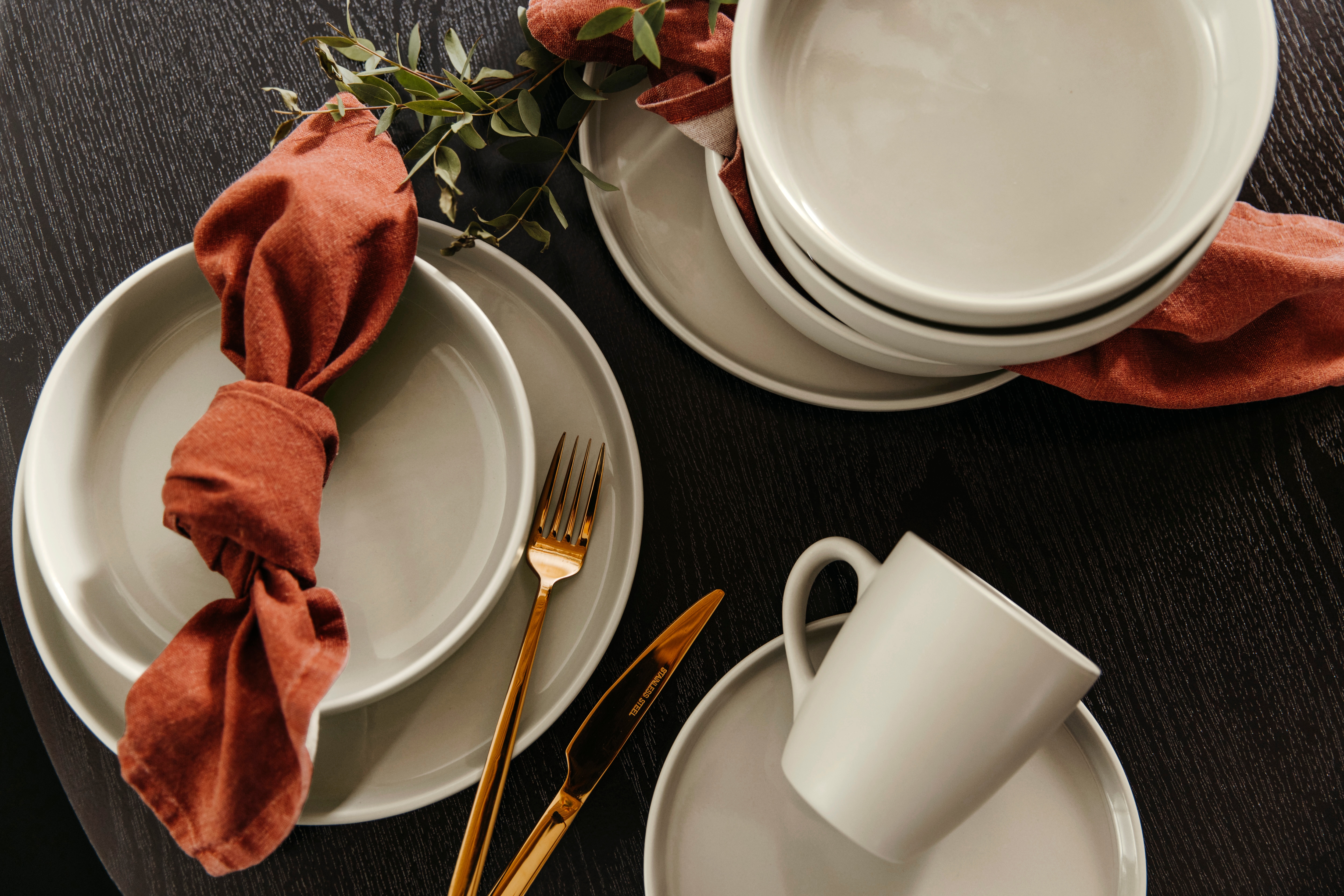 Kombiservice "Geschirr-Set, Service Liliane", beige (greige), 16 Stk., Steinzeug, LEGER HOME BY LENA GERCKE, Geschirr-Sets, skandinavische, minimalistische Formensprache, 16 Teile