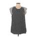 Ann Taylor LOFT Casual Dress - Shift Crew Neck Short sleeves: Black Polka Dots Dresses - Women's Size Small