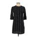 Equipment Casual Dress - Shift: Black Stripes Dresses - Women's Size X-Small