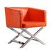 Armchair - Brayden Studio® Hollywood Vegan Leather Armchair Velvet/Fabric in Orange | Wayfair 1E7AA2246C754549B33AC9CFA92A692B