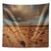 East Urban Home Landscape Desert in Western Sahara Tapestry Metal in Brown/Orange | 32 H x 39 W in | Wayfair 52CAE90149F446C7A16BE441894CEFAB