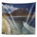 East Urban Home Seashore Desert Lake Laguna Canapa on Sunny Day Tapestry Metal in Black/Gray | 32 H x 39 W in | Wayfair