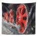 East Urban Home Abstract Red Wheels of Old Steam Train Tapestry Polyester in Black/Red | 78 H x 92 W in | Wayfair 4A1E059D14884D29AB477851D3FFAEDD