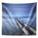 East Urban Home Seascape Dark Sky & Large Pier Tapestry Metal in Blue | 32 H x 39 W in | Wayfair 0CACD7EE0D54495B9E6A3F26A9485AEB