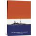 Buyenlarge 'Defender of the Seas' by Frank McIntosh Vintage Advertisement in Blue/Orange | 36" H x 24" W x 1.5" D | Wayfair GCS-342102-2436-142