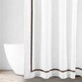 Home Treasures Linens Fino Linen Solid Color Single Shower Curtain Linen | 72" H x 72" L | Wayfair EMFIN8CUR7272WHRI