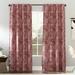 Sun Zero Pedra Paisley Embroidery 100% Blackout Back Tab Curtain Panel Metal in Red | 96 H x 40 W in | Wayfair WF-2ISVEC0