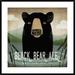 Loon Peak® Skinny Dip Black Bear Ale By Ryan Fowler, Framed Wall Art Paper, Glass in Black/Green | 25.5" H x 25.5" W x 1.5" D | Wayfair