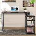 Inbox Zero L-Shaped Desk Wood/Metal in Black | 30.7 H x 47.2 W x 35.4 D in | Wayfair 36D69C40E32F4426B6E826335FA7ACF4