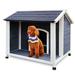 Tucker Murphy Pet™ Darious Gray Dog House Wood House in Blue/Brown/Gray | 32.63 H x 35.96 W x 39.51 D in | Wayfair 2FE521D19F9E43419FF9D63F9E729A6D