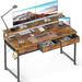 17 Stories Rectangle Computer Desk Wood/Metal in Black/Brown/Gray | 33 H x 55 W x 19.7 D in | Wayfair 9224E01B544942E7BC5074925E703155