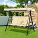 Arlmont & Co. Yuvraj Porch Swing w/ Canopy Metal | 68.11 H x 75.59 W x 44.09 D in | Wayfair 9EF7D1AC183D411AB34869771F2BC733